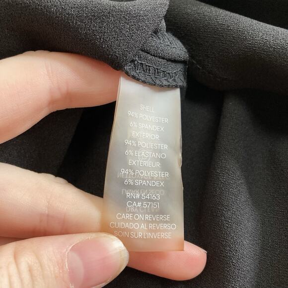 Calvin Klein Black Elegant Cape Overlay Dress Size 22W Minimalist Old Money - Picture 6 of 12